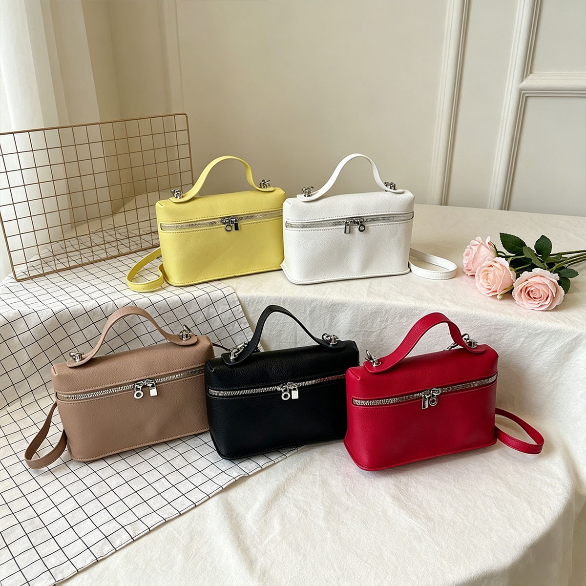 Edc Carry Bag - Tas Kotak Warna Solid Tren Minimalis