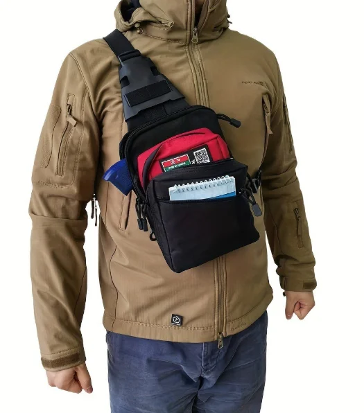 Edc Concealed Carry Sling Bag - Tas Selempang Taktis untuk Menyembunyikan Senjata: