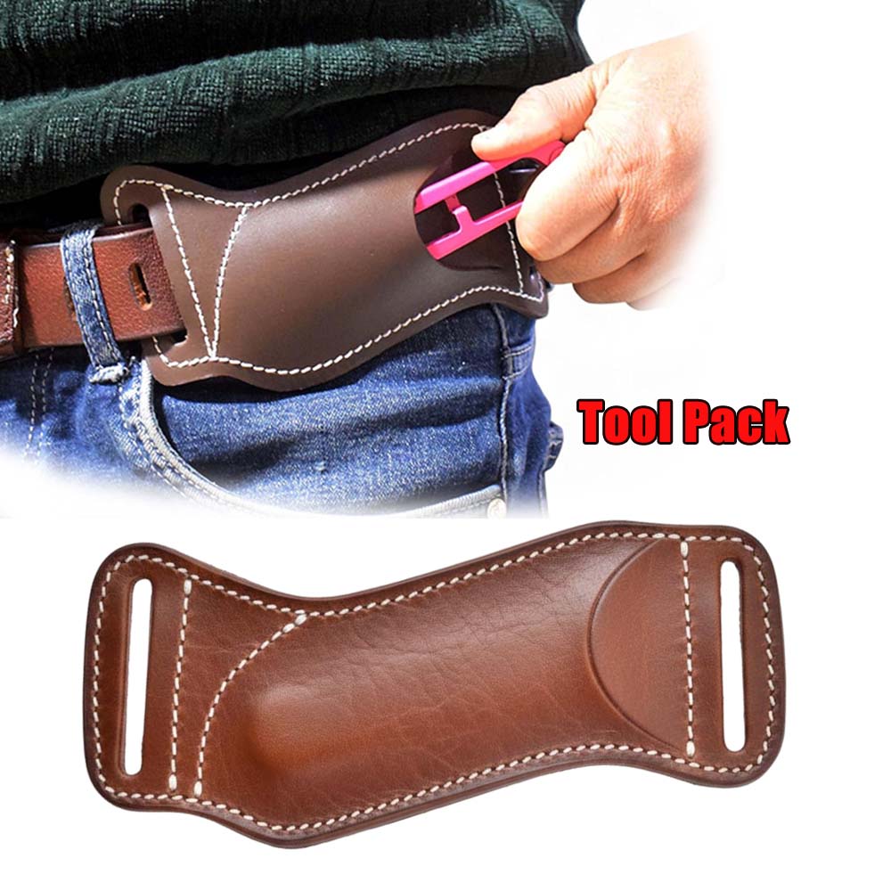 Leather Edc. Carry Pouch - Sarung Pisau EDC Gantung Pinggang Taktis