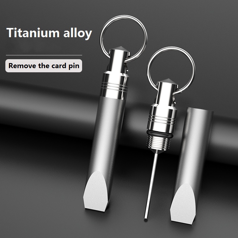 Titanium Pry Bar - Paduan Titanium multifungsi gantungan kunci jarum