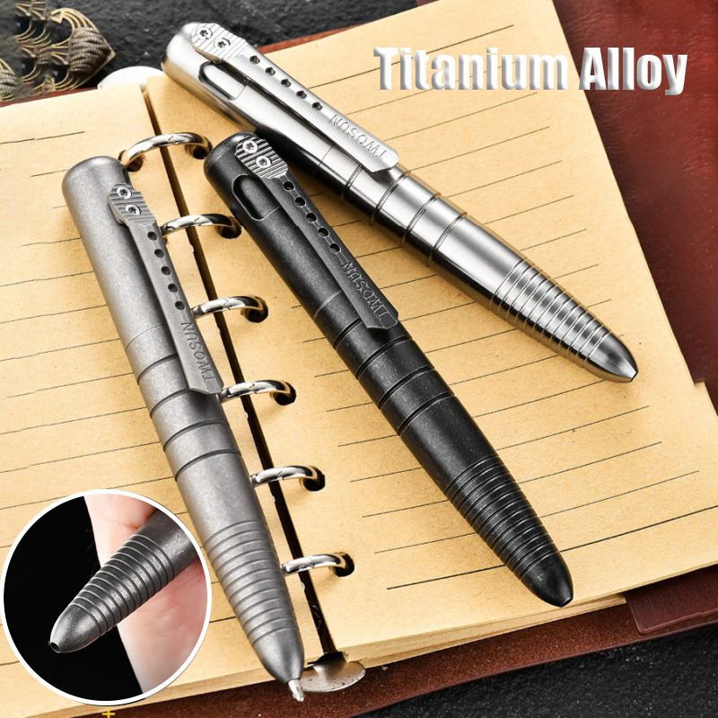 Pen Tactical Glass - Pena menulis taktis Titanium EDC multifungsi,