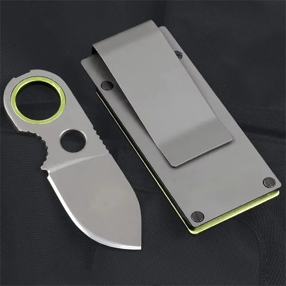 Edc Pocket Carry Fixed Blade - Pisau Lipat Mini EDC Ring Fixed