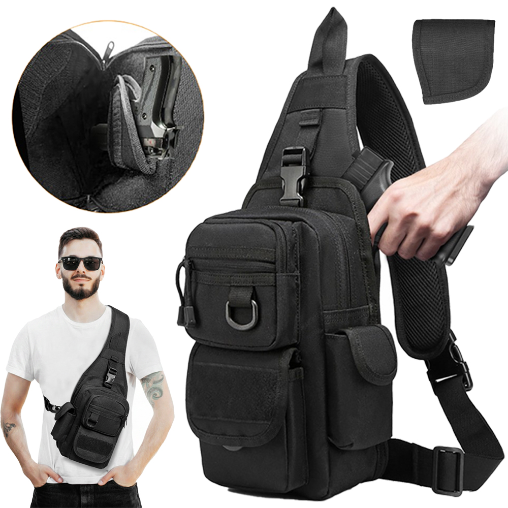 Edc Concealed Carry Sling Bag - Tas Pistol Taktis Tas Senjata Tersembunyi