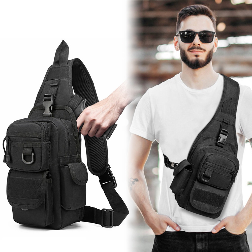 Tas Pistol Taktis Tas Senapan  - Edc Concealed Carry Sling Bag ulasan dan harga