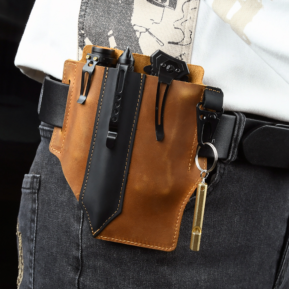 Tas Pinggang Taktis Perjalanan - Leather Edc. Carry Pouch ulasan dan harga