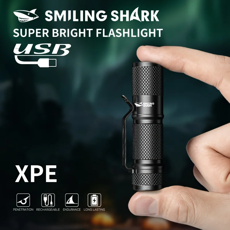 SMILING SHARK Senter LED Takti - Edc Day Carry ulasan dan harga
