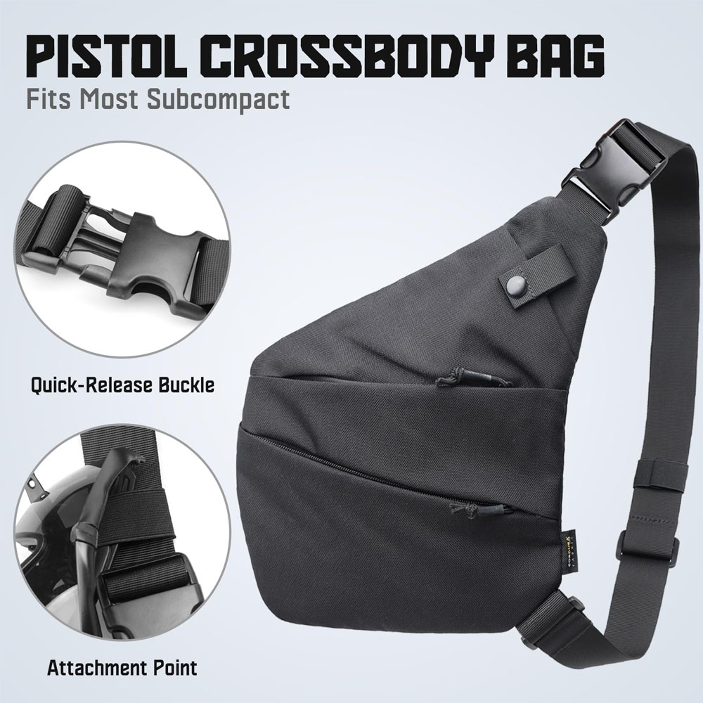 Tas gendong Pistol tersembunyi - Edc Concealed Carry Sling Bag ulasan dan harga