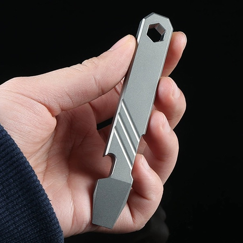 Alat pembuka botol berkemah lu - Titanium Pry Bar ulasan dan harga