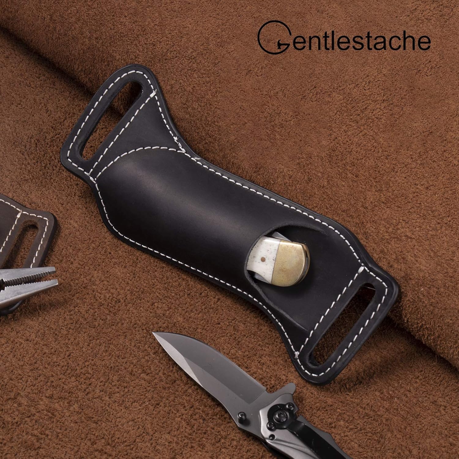 Sarung Pisau Lipat 5 Inci, Kan - Leather Edc. Carry Pouch ulasan dan harga