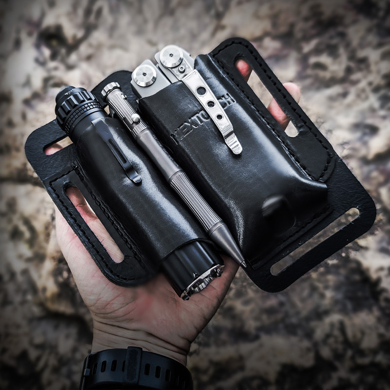 1 buah. Kantong EDC Kulit untu - Leather Edc. Carry Pouch ulasan dan harga