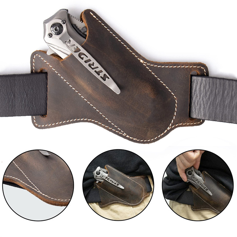 Kantong Peralatan Survival EDC - Leather Edc. Carry Pouch ulasan dan harga