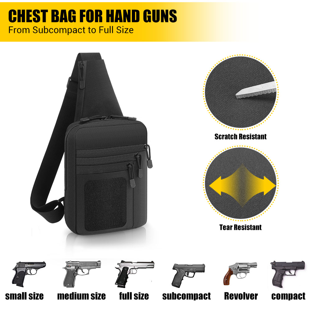 Tas Pistol Taktis, Sarung Pist - Edc Concealed Carry Sling Bag ulasan dan harga