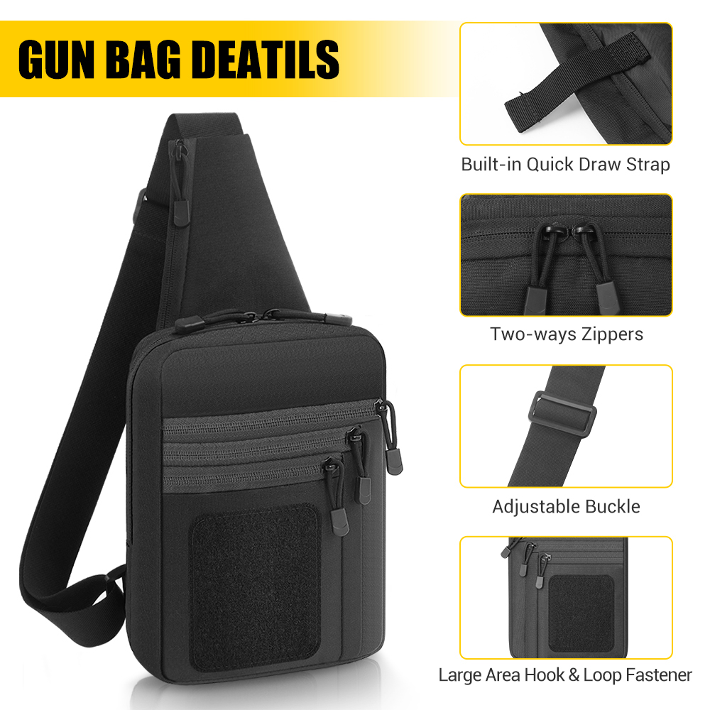 Tas Pistol Taktis, Sarung Pist - Edc Concealed Carry Sling Bag ulasan dan harga