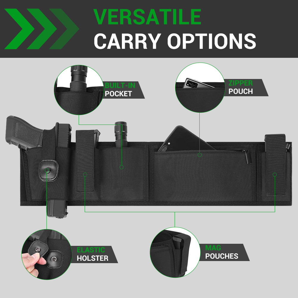 Sarung Pistol Belly Band, Saru - Edc Carry Handgun ulasan dan harga